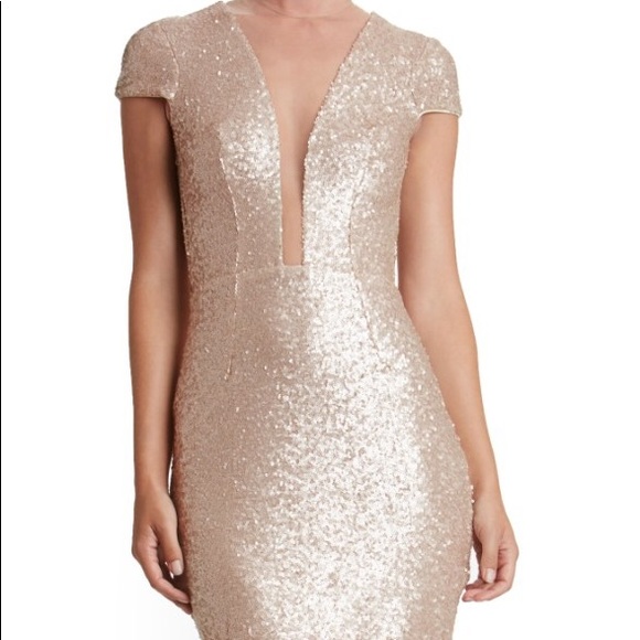 Dress The Population Gold Sequin Dress - Picture 1 of 3